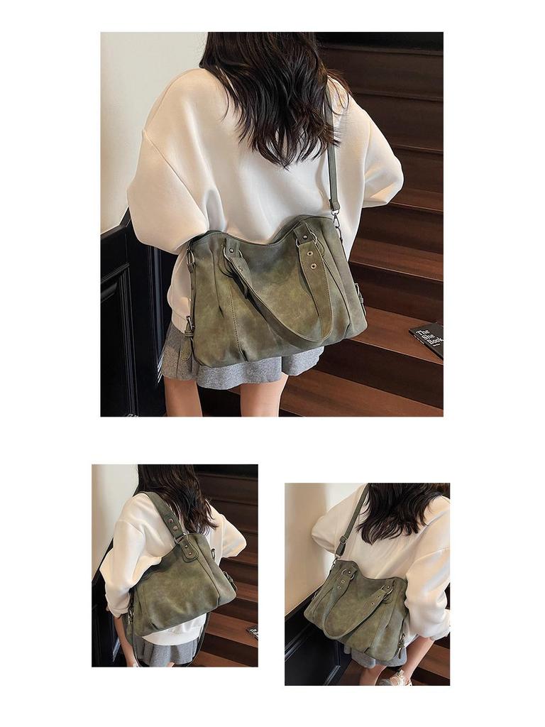 2025 New Women's Versatile Crossbody Tote Bag - Frosted Solid Shoulder Handbag