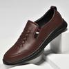 Genuine Leather Mens Casual Shoes Luxury Brand Male Loafers Business Moccasins Breathable Light Soft Driving Shoes Outdoor Flats