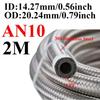 1M-6M AN4 AN6 AN8 AN10 AN12 Universal Car Fuel Hose Oil Gas Cooler Hose Line Pipe Tube Stainless Steel Braided Inside CPE Rubber 7