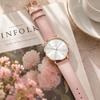 BUREI Women's Analog Watch Japan Quartz Waterproof Large Dial Leather Band Casual Lightweight