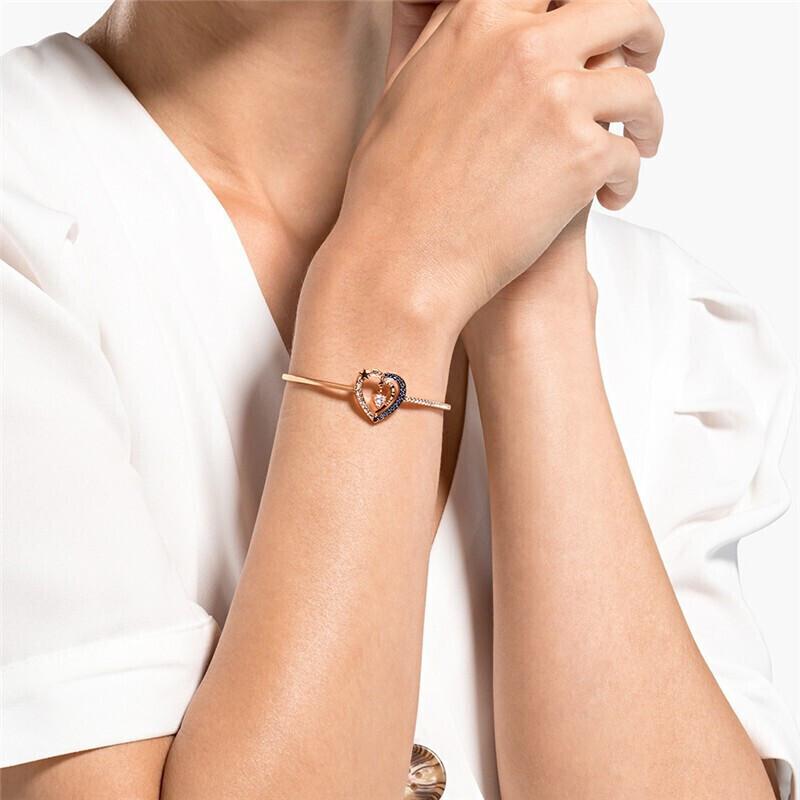 Swarovski STARRY NIGHT Браслет в форме сердца из имитации хрусталя для женщин синий 5484018