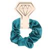 Large Solid Color Satin Fabric Scrunchies for Women's Ponytails