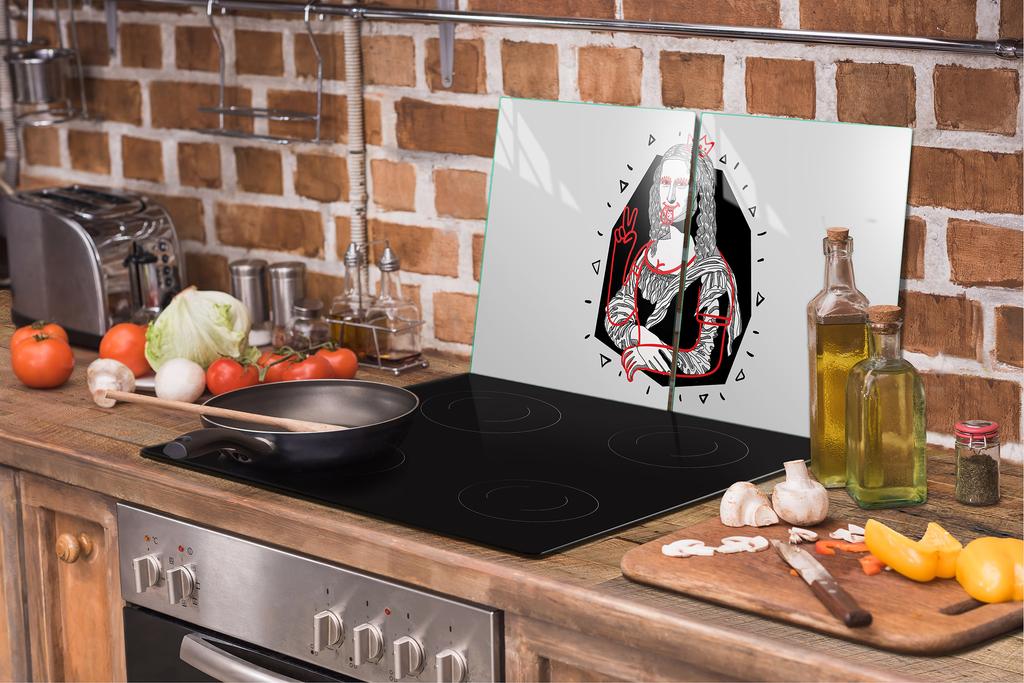 Glass stove top protector 2x45x52 Pop Art
