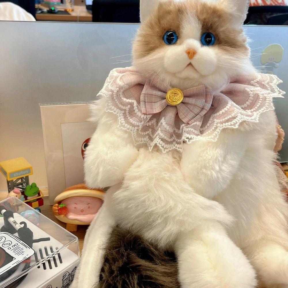 Мягкие игрушки Кот Школьные сумки Суперреалистичные животные Плюшевая сумка Плюшевый Рюкзак Кот Детская сумка