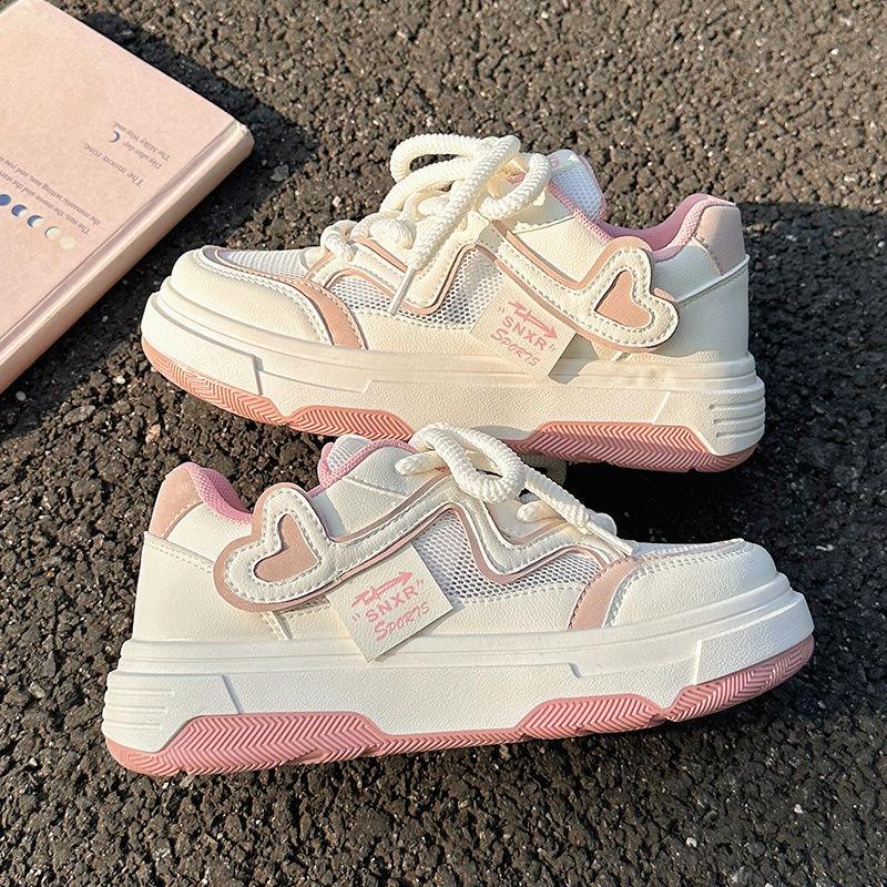 Модные женские кроссовки розовые на платформе женская спортивная обувь женская обувь харадзюку вулканизированная обувь повседневные удобные женские кроссовки