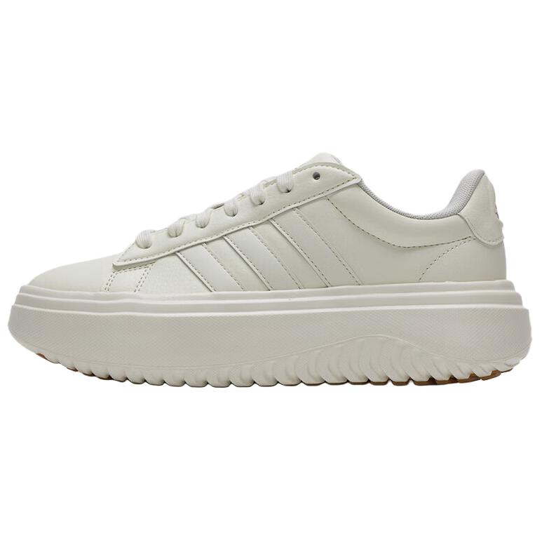 adidas GRAND COURT ПЛАТФОРМА Амортизация Дышащие Легкие Низкие Повседневная Обувь Женская Бежевый IH9111
