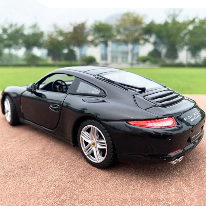 1:24 Porsche 911 Carrera S, игрушечный автомобиль из сплава, литой автомобиль, модель автомобиля, миниатюрная масштабная модель автомобиля для детей, гараж
