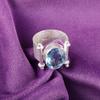 Natural Sky Blue Topaz Gemstone 925 Sterling Silver Jewelry Handmade Women Ring RR-22-20