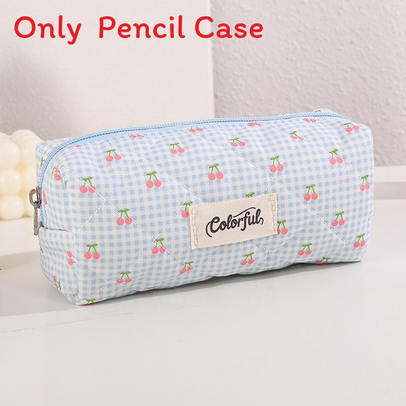 Girl Heart Cartoon Cherry Fabric Makeup Bag With Storage For Teens And Students