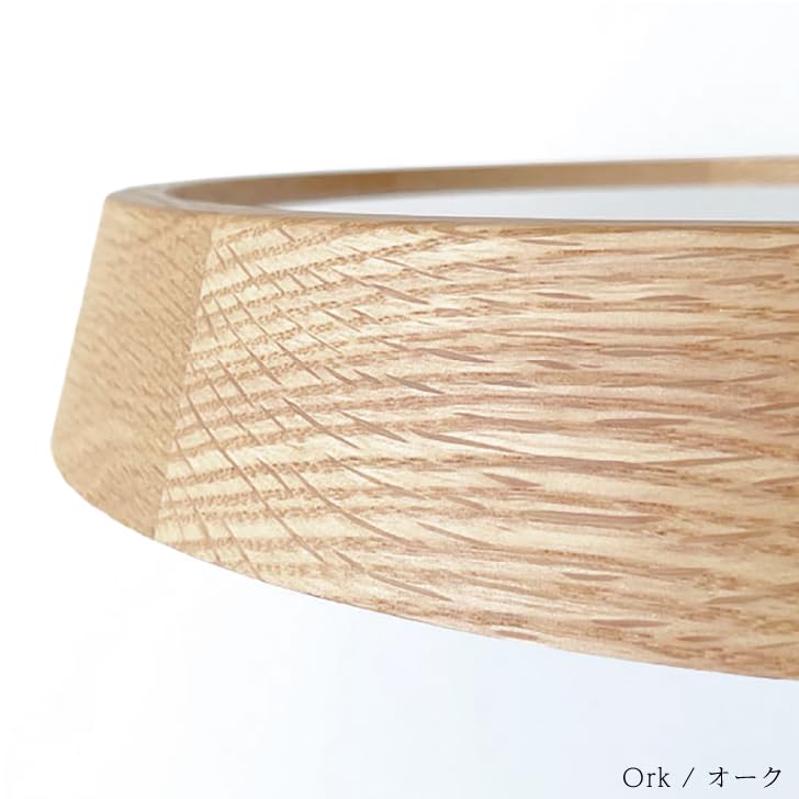 KATOMOKU muku clock 16 Oak km-113OARC Wall Clock, Continuous Second Hand, Diameter 30.6cm (Radio-controlled)