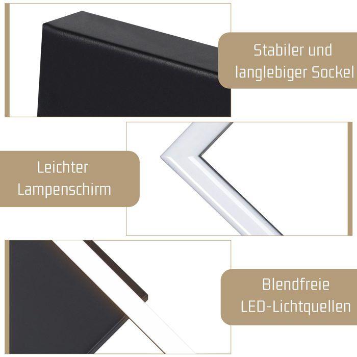 Plafonnier LED - NETTLIFE - Carré 26 cm - 12W - 3000K (Blanc chaud) - Noir métal design moderne