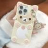 Милый мультяшный 3D чехол Rilakkuma для iPhone 17 16 15 14 13 12 11 Pro X XS Max XR 6 7 8 Plus 5 5S SE Брелок Подвеска Чехол