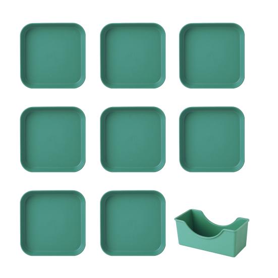 8 шт. легкие пластиковые тарелки, небьющиеся многоразовые обеденные тарелки, которые можно мыть в посудомоечной машине, красочные тарелки