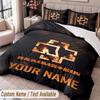 Rammstein Printed Bedding Set Custom Name Text 1 Duvet Cover 2 Pillowcases For Bedroom