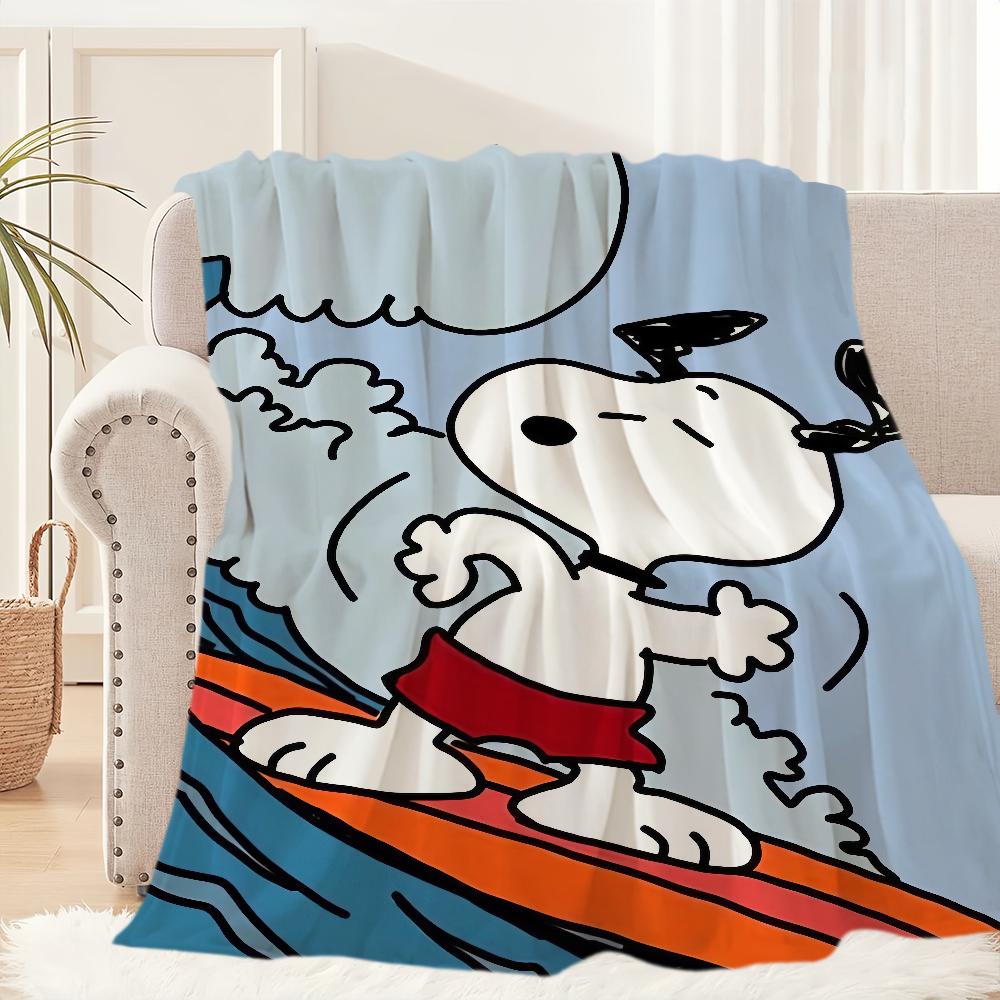 Cute Cartoon Dog Blanket Plush Nap Sofa rug for Living Room Warm SSnoopy-S Office Bedroom Birthday Home Travel Kid Gifts