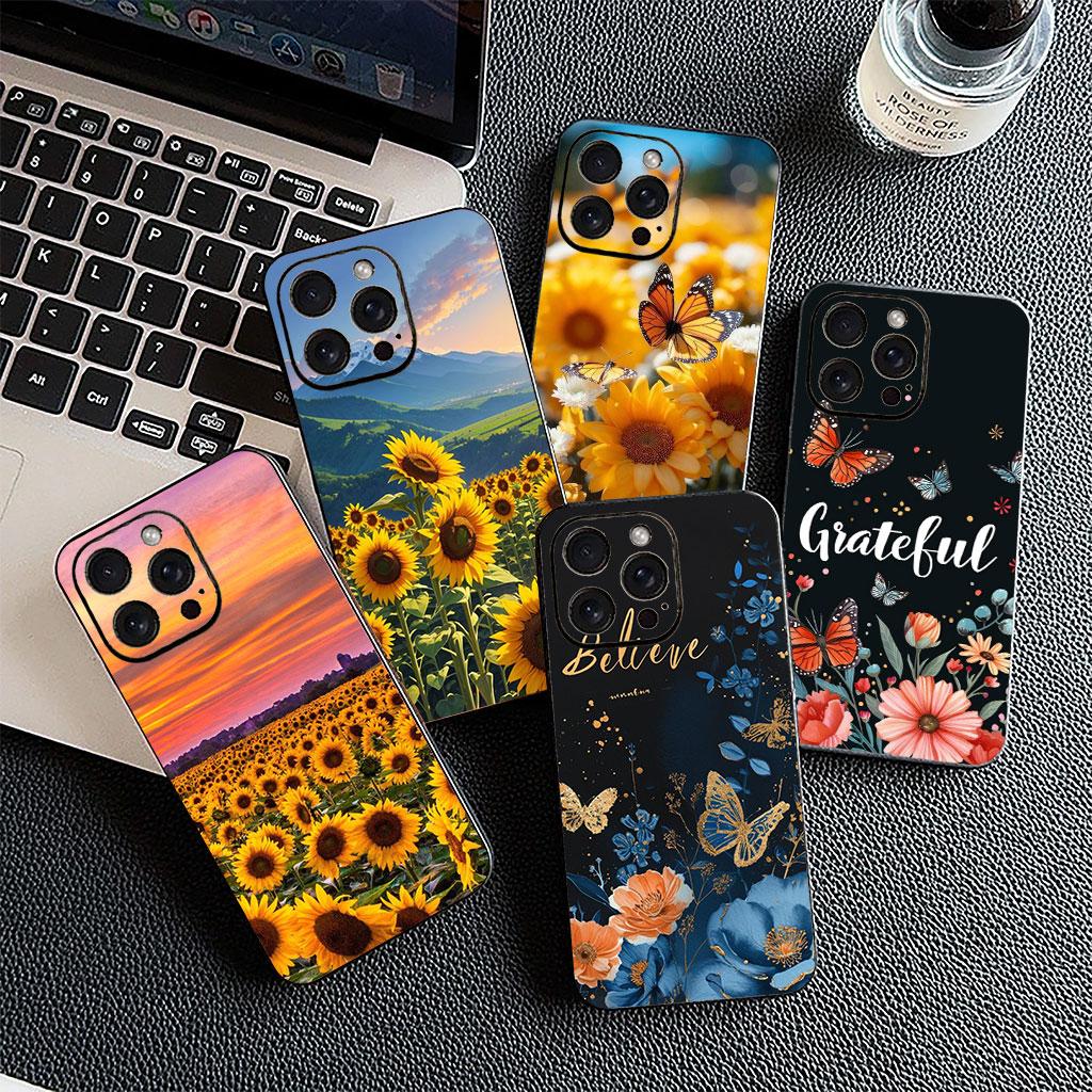 Sunflower Butterfly Flower Phone Cover for Motorola Moto Edge 70 60 Fusion NEO Pro G Stylus G56 G96 G52 G04 G05 G85 G84 Case
