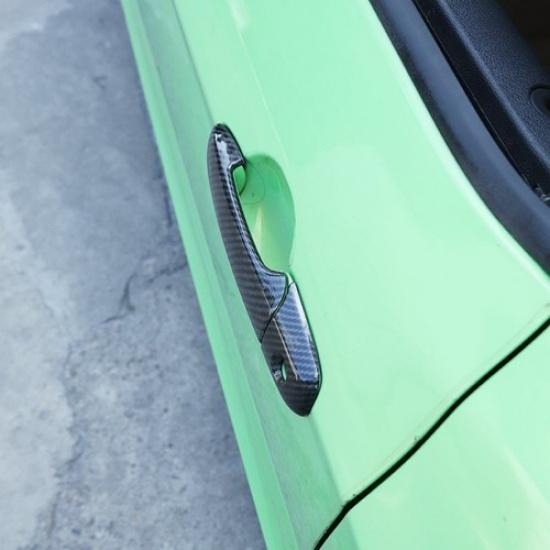 2pcs Door Handle Cover Trim Carbon Fiber For Ford Mustang 2004-2014 Exterior