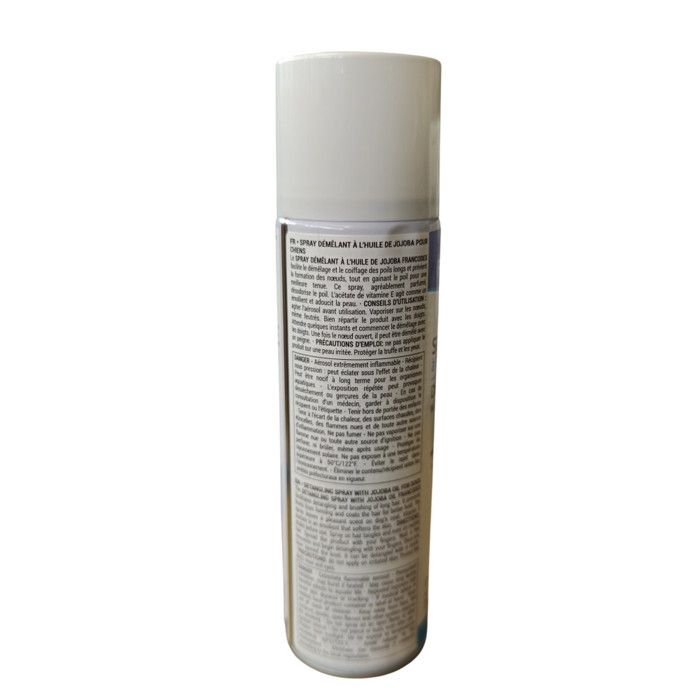 Spray démêlant pour chien - FRANCODEX - Huile de jojoba - 250 ml - Prévention des nœuds - Coiffage facile