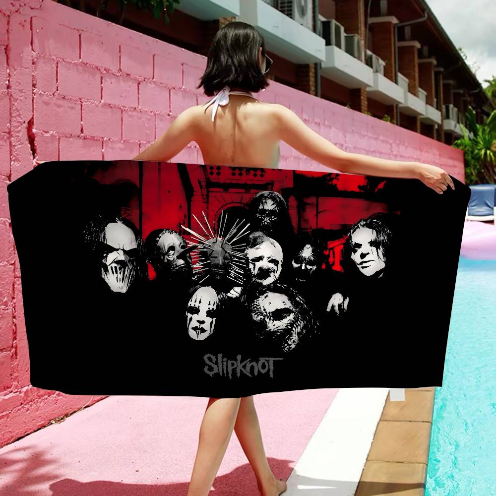 S-S-SlipknotEs Band Microfiber Printed Beach Towel Mountain Climbing Yoga Beach Swimming Running Absorbent Soft Towel