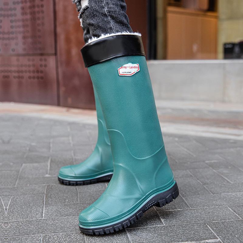 Men's 45CM High Work Rain Boots: Durable, Non-Slip, Waterproof, Thick-Soled for Construction