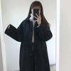 Женские шерстяные пальто, женские однотонные повседневные свободные черные, бежевые шерстяные пальто, женские осенне-зимние кашемировые длинные пальто на пуговицах