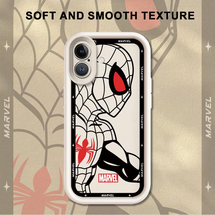 Чехол Marvel Человек-паук Железный человек для iPhone 16e 13 12 11 Pro Max 15 16 14 Plus XS Max XR 17 Air Мягкий чехол