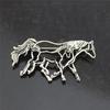 Мода Античное Серебро Ажурная Сплавная Брошь Лошадь Пони Животное Пин Брошь Унисекс Корсаж Значок Одежда Костюм Ювелирные Аксессуары