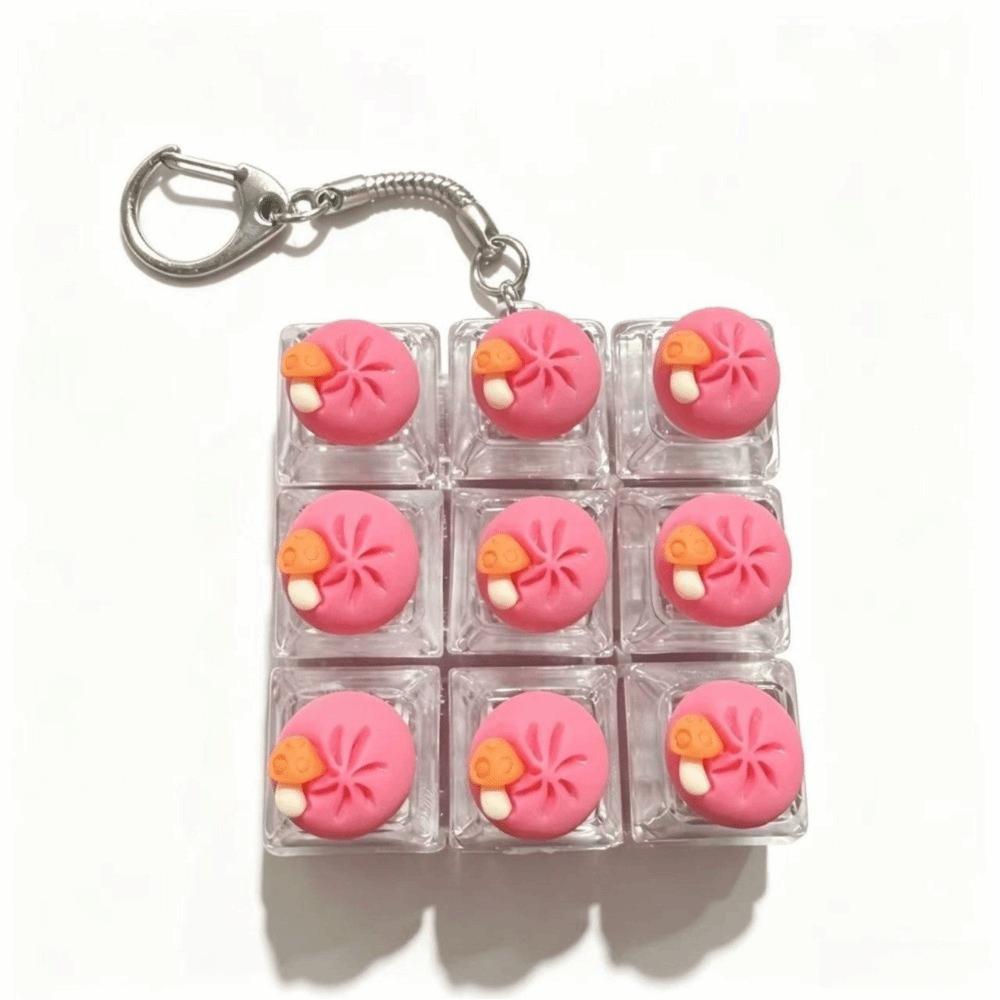 Foods Clicker Anti-stress Toy Pendant Stress Relief Calming Keychain Keys Children Adults