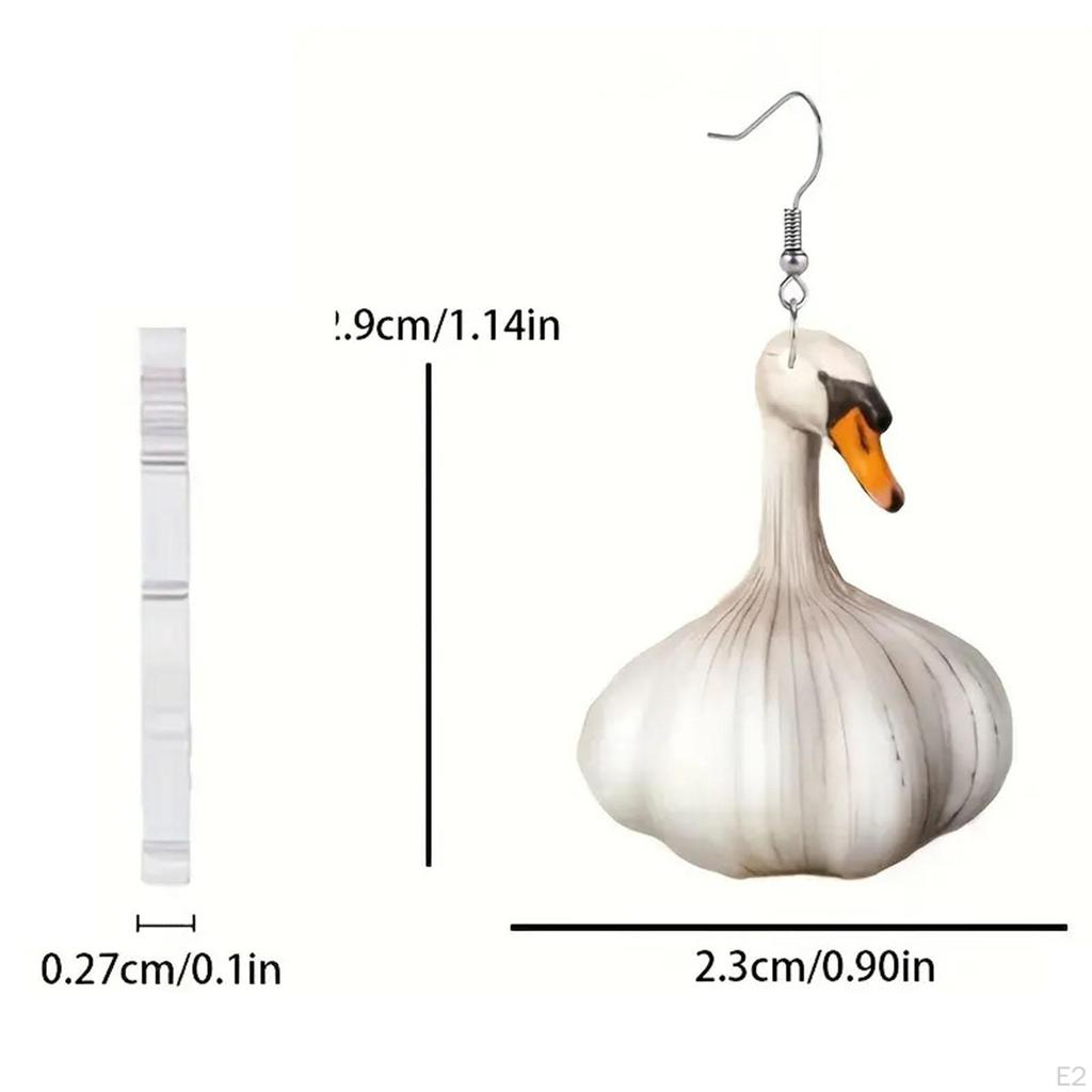 Акриловые серьги с чесноком и уткой, креативное очарование, уникальные женские висячие серьги