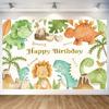 Dinosaur Birthday Tapestry, Dinosaur Birthday Decorations, Birthday Photo Poster, Dinosaur Photo Backdrop, Happy Birthday Party Tapestry, Stylish Birt