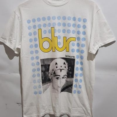 Blur Band White TShirt Cotton Unisex S234XL Short Sleeve KK73 Unisex T-Shirt