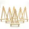 10pcs Wood Mini Easel Triangle Display Stand Wedding Table Card Holder Children Painting Craft Artist Tripod