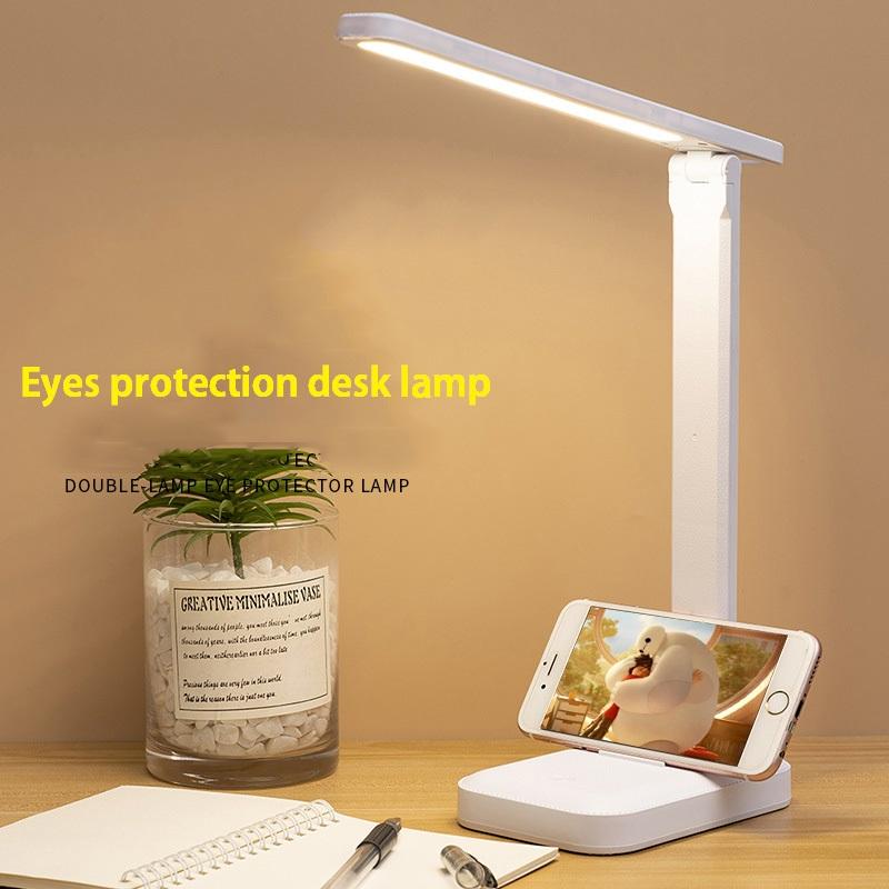 4000mAh Chargeable Folding Table Lamp Eye Protection Touch Dimmable LED Lamp Bedroom Reading USB Rechargeable Table Lamp