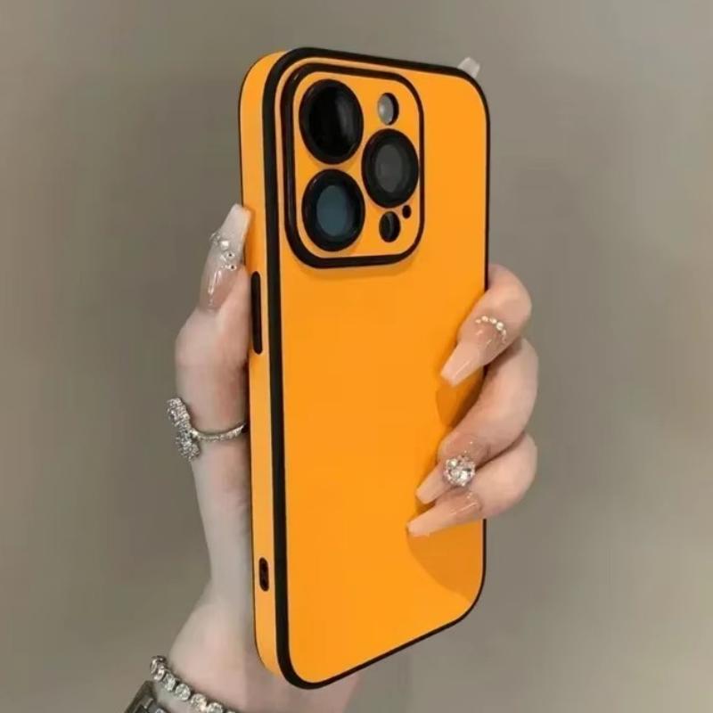 Роскошный матовый чехол из кожи для iPhone 17 16 15 14 13 12 11 Pro Max Plus Ударопрочный с защитой камеры Задняя крышка