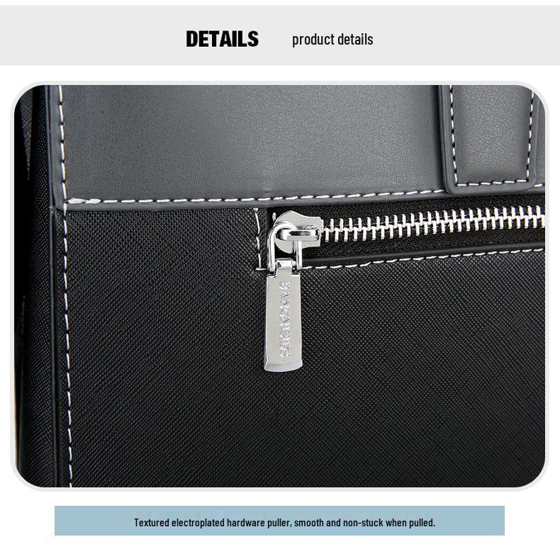 Men's Simple Solid Color Laptop Shoulder Bag & Business Backpack