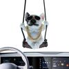 Зеркало заднего вида Автомобиль Стильный Автомобиль Смола Французский бульдог Подвесной Автомобильный Подвеска Зеркало в салон Автомобиля Подвеска Милая Собака Подвеска Декор салона Автомобиля