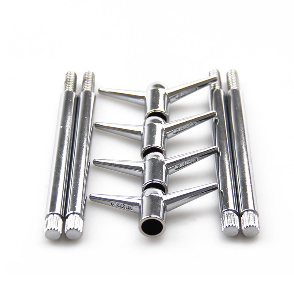4pcs Chrome Valve Rocker Cover Hold Down Wing Nuts Bolts Studs For Ford Chevy V8