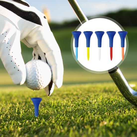 5 шт. футболок для гольфа, небьющиеся пластиковые футболки для гольфа оптом с широким мягким резиновым колпачком, уменьшающим трение