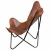 Handmade Vintage Leather Butterfly Chair Relax Arm Chair Lounge Accent Chair