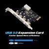 PCIE To 4 USB3.0 Ports Expansion Card PCI Express To USB3.0 Adapter Card with Large 4Pin Power Interface for Desktop PC