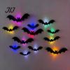 Scary Entrance Decor Halloween 3D Lighted Bat Wall Decor, Removable Felt Bats Stickers, Assorted Mounted Adornments Size, LED Glowing Clings