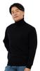 HOSRICK Cashmere Turtleneck Officially Premium Quality Winter Solid Color 100% Men's Sweater, Color Black, Size M, Tested, Knitwear,