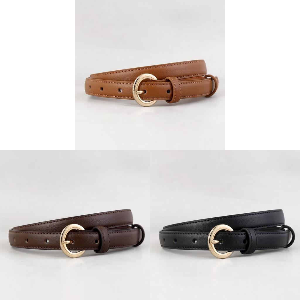 Leather Womens Belt With Alloy Pin Buckle For Casual Dress And Business Attire