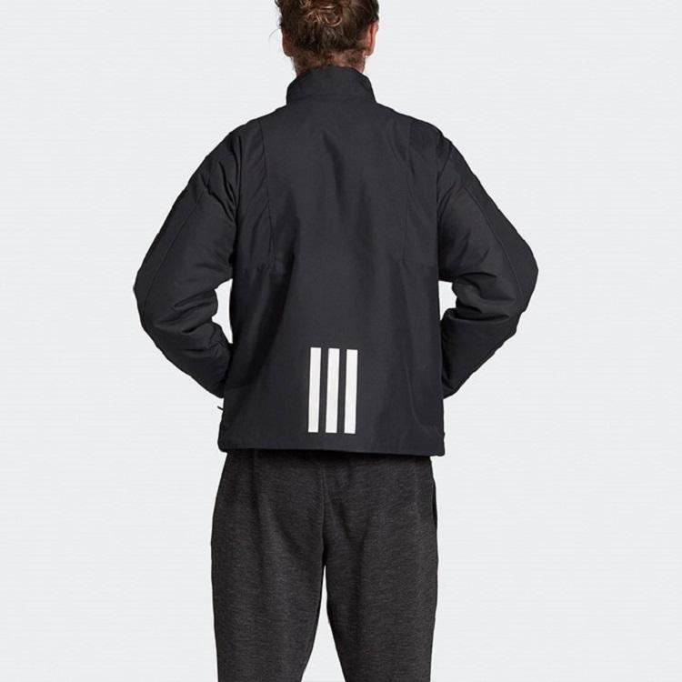 adidas Куртка BTS с подкладкой для спорта на открытом воздухе с воротником-стойкой, теплое хлопковое пальто с длинным рукавом, мужские куртки черного цвета DZ1439