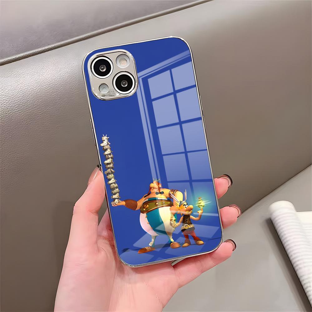 Asterix Y Obelix Phone Case For IPhone 17 Pro Max 15 Pro 16 14 Plus 12 13 Mini 11 Pro Shockproof Electroplated Glass Cover