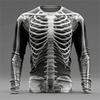 2026 Новая мужская 3D футболка с принтом мышц, с длинным рукавом, для фитнеса, с круглым вырезом, дышащая, спортивная одежда, стильная, смелая, для повседневной носки, уличная одежда