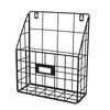 Wire Mail Basket - Wall Mounted Hanging Folder/Document Organizer - Economic & Easy To Install Tray For Home Office & More (1 Sl