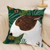 CartoonBull Terrier Series Cushion Cover Silky Short Plush DoubleSided Printed Pillow Case for Sofa All Seasons Home Decor Gift