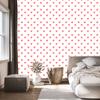 Hearts Wallpaper White and Coral 50x1000