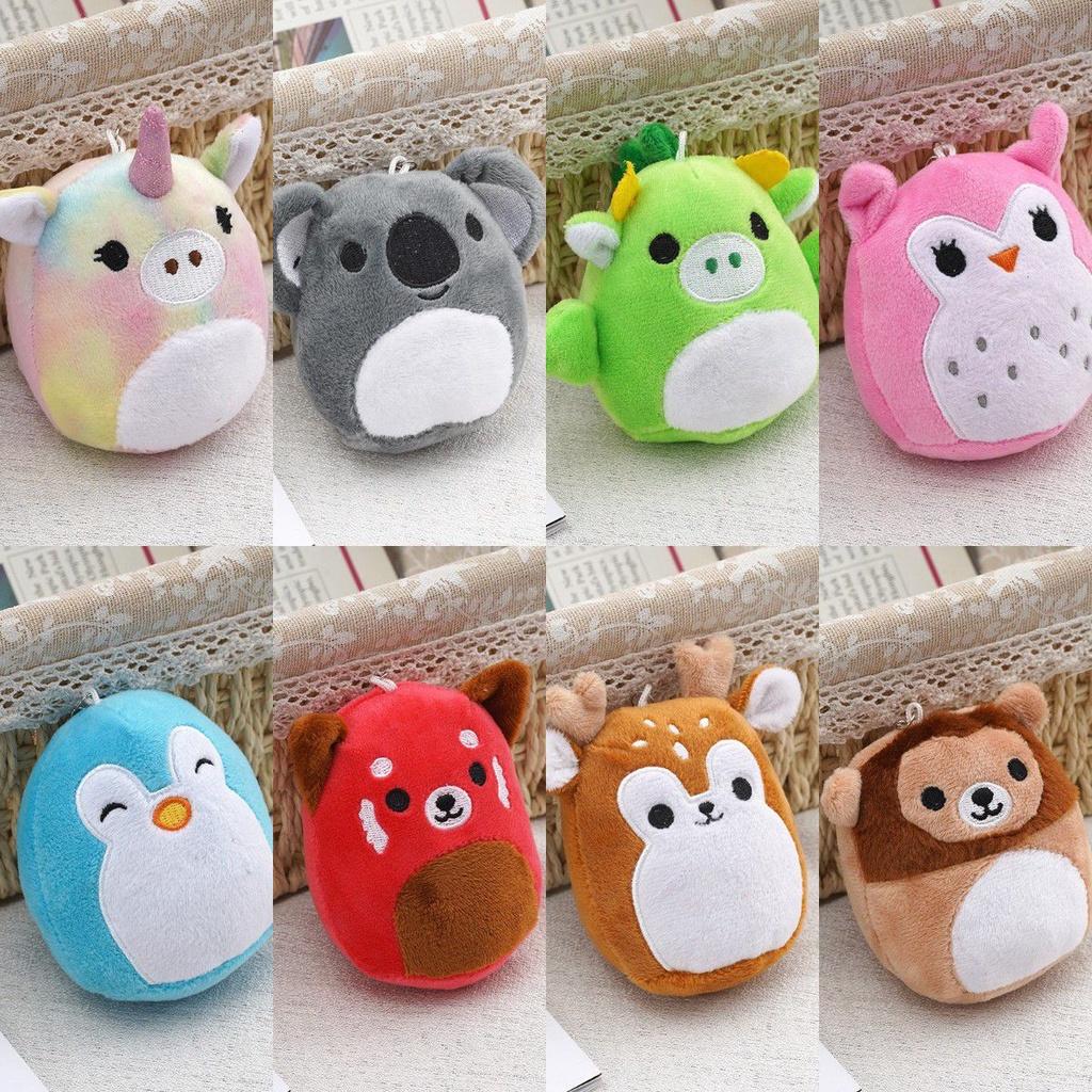 Squishallow Keychain Animal Koala Unicorn Bear Deer Stuffed Toy Gift Children